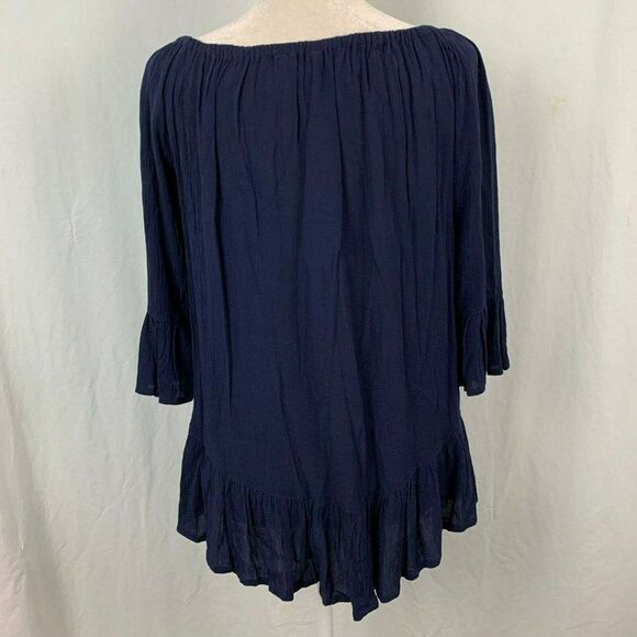 Beach Lunch Lounge Off the Shoulder Peasant Top S - Picture 4 of 5